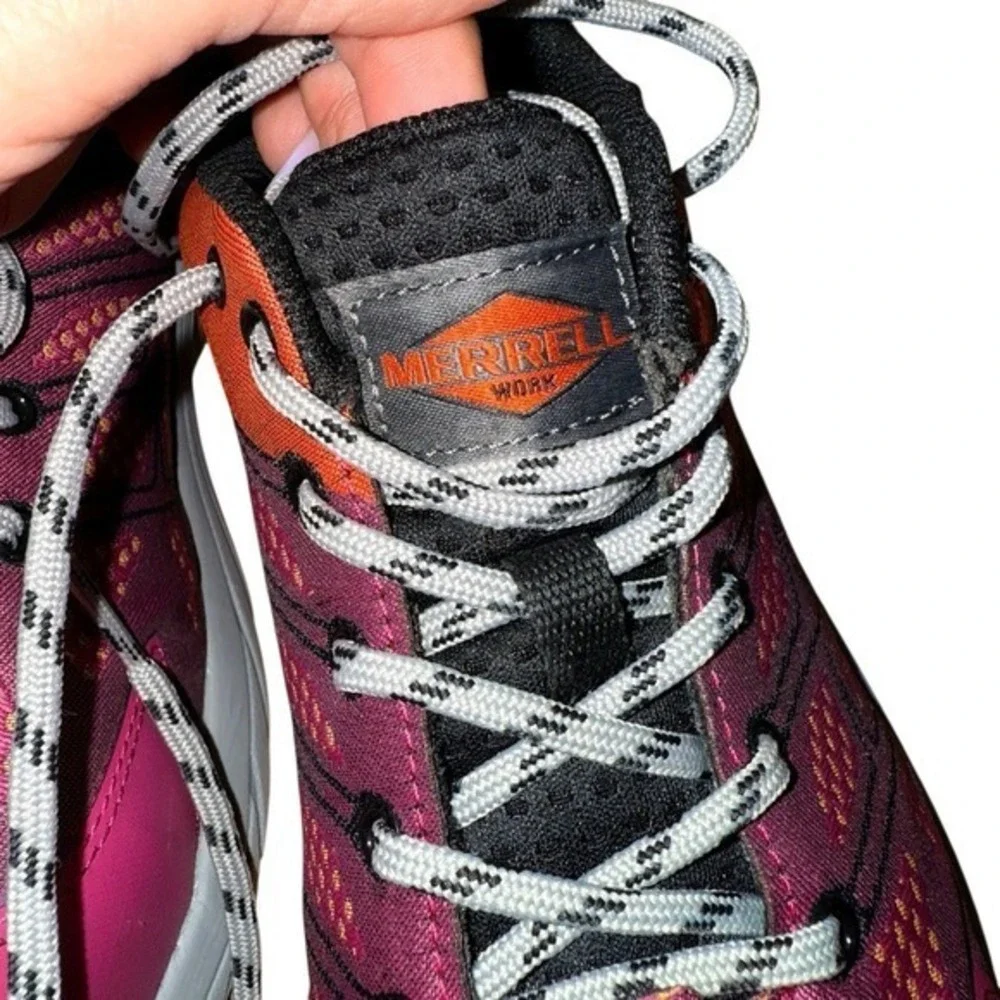 NEW Merrell Work Sneaker Women 7.5M Carbon Fiber Safety Toe Pink ASTM F2413-18EH